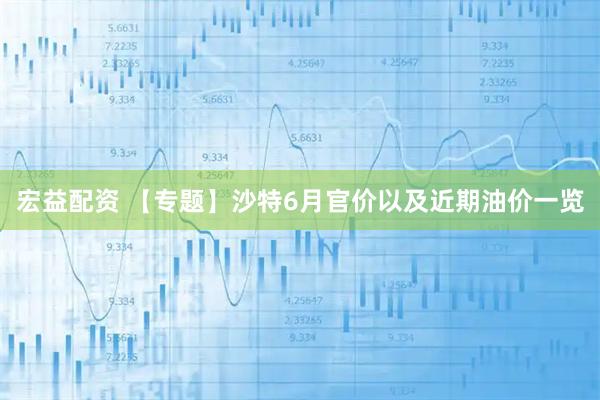 宏益配资 【专题】沙特6月官价以及近期油价一览